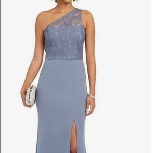 Adrianna Papell One Shoulder Lace Gown